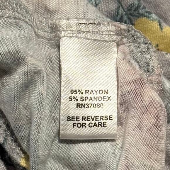 Cato Top Floral Cottage Boho Romantic Feminine Prairie Tie Front Gray Size 26/28 - Picture 4 of 6